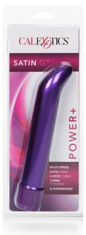 California Exotics Satin G Passion Purple Curved G Spot Vibrator - G-Spot Vibrators