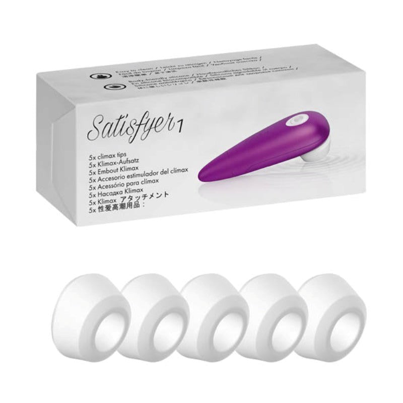 Satisfyer Number One Male Masturbator Climax Heads 5 Pack Attachment Caps - - Vibrator Accessories