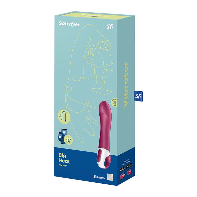 Satisfyer Big Heat App Connected Intense G Spot Massager with Heat Technology - - G-Spot Vibrators