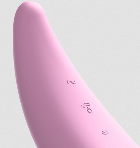 Satisfyer Curvy 3+ Clitoral Vibrator with Air Pulse and App Control - Clit Ticklers and Pulsators
