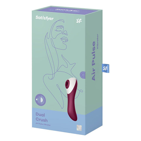 Satisfyer Dual Crush Air Pulse Clitoral and G Spot Vibrator with Dual Motors - Clit Ticklers and Pulsators