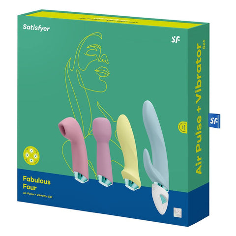 Satisfyer Fabulous Four Ultimate Multi Functions Air Pulse Massager Set - Rabbit Vibrators