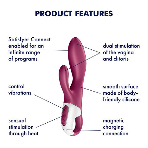 Satisfyer Heated Affair App Connected G Spot Rabbit Vibrator with Heating - Rabbit Vibrators
