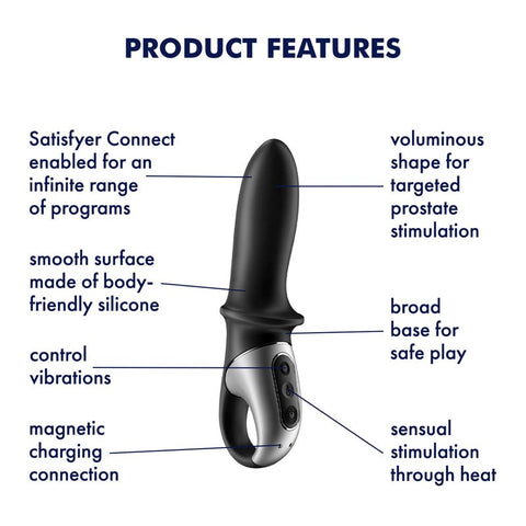 Satisfyer Hot Passion 12 Functions G Spot Vibrator with Warming Technology - Remote Control Vibrators