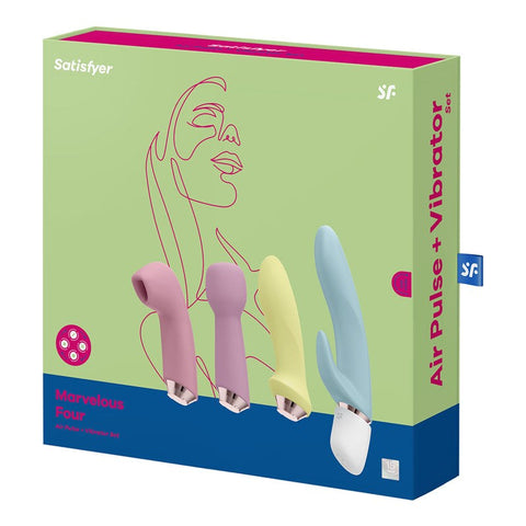 Satisfyer Marvelous Four Silicone Adult Vibrator Set 4 in 1 Design - Rabbit Vibrators