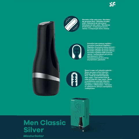 Satisfyer Men Classic Last Longer Rings with Variable Suction Technology - Masturbators and Strokers