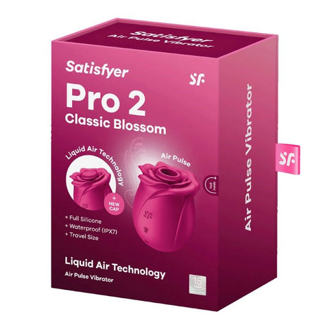 Satisfyer Pro 2 Classic Blossom Clitoral Vibrator with Liquid Air Tech - Clit Ticklers and Pulsators
