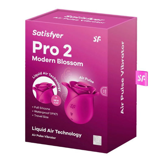 Satisfyer Pro 2 Modern Blossom Silicone Clitoral Massager Air Pulse Tech - - Clit Ticklers and Pulsators