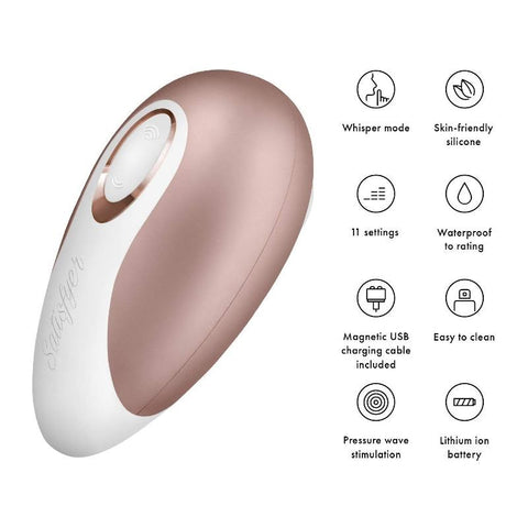 Satisfyer Pro Deluxe Next Generation Clitoral Stimulator with Air Pulse - Clit Ticklers and Pulsators