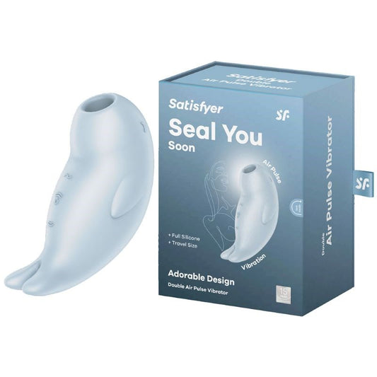 Satisfyer Seal You Soon Air Pulse Clitoral Massager with Dual Motor Tech - - Clit Ticklers and Pulsators