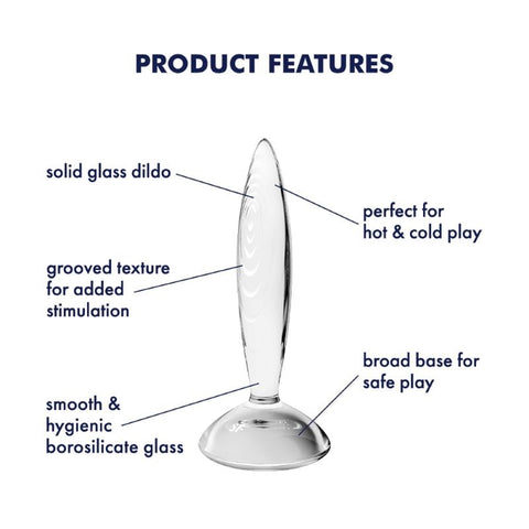 Satisfyer Sparkling Crystal Glass Butt Plug Dual Texture Temperature Play - Glass Sex Toys