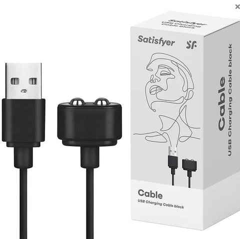 Satisfyer Magnetic USB Charging Cable with Dual Magnetic Connection Points - Vibrator Accessories
