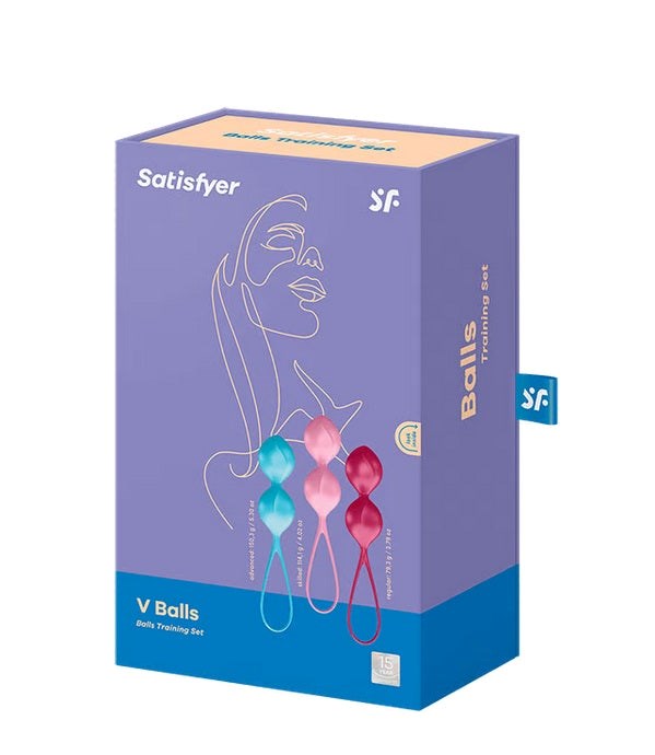 Satisfyer V Balls Orgasm Traning Set - - Love Eggs and Kegel Exercisers