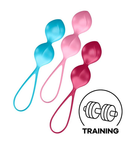 Satisfyer V Balls Orgasm Training Set Progressive Pelvic Floor Strengthening - Love Eggs and Kegel Exercisers