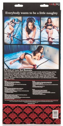 California Exotics Scandal 8 Points of Love Bed Restraint with 8 D Rings - Cuffs And Restraints