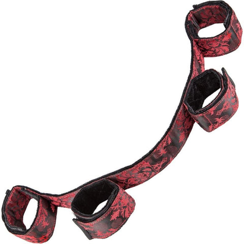 California Exotics Scandal Bondage Bar Adjustable Spreader with Velcro Cuffs - Spreaders and Hangers