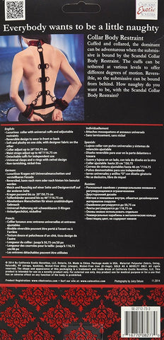 California Exotics Scandal Collar Body Restraint with Six D Rings - Cuffs and Restraints
