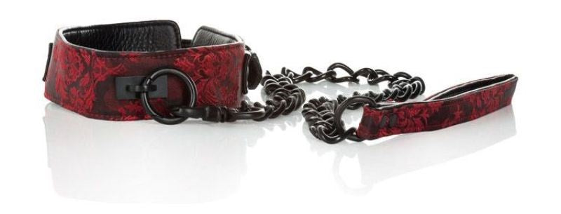 California Exotics Scandal Collar with Leash BDSM Restraint Set - Collars and Leads