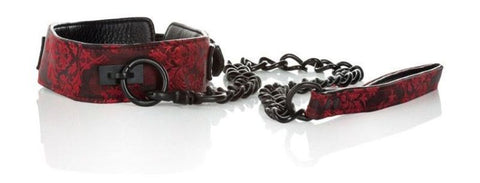 California Exotics Scandal Collar with Leash BDSM Restraint Set - Collars and Leads