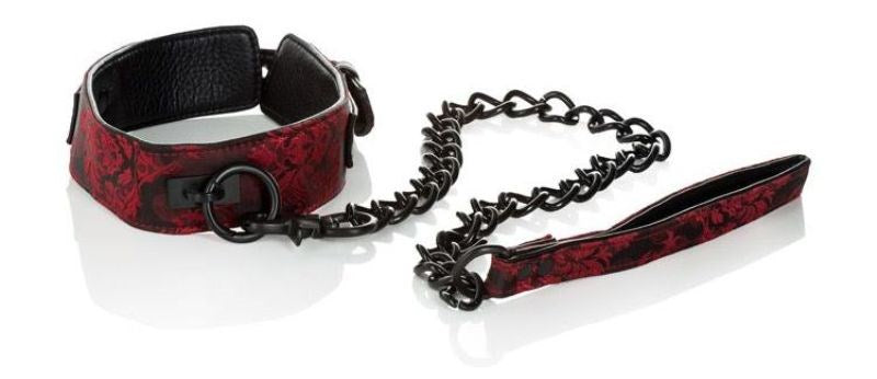 California Exotics Scandal Collar with Leash BDSM Restraint Set - Collars and Leads