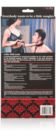 California Exotics Scandal Collar with Leash BDSM Restraint Set - Collars and Leads