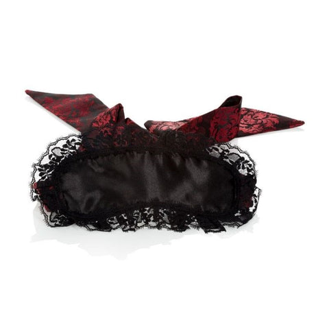 California Exotics Scandal Eye Mask Red Black Designer Blindfold - Masks And Blindfolds