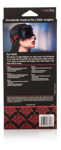 California Exotics Scandal Eye Mask Red Black Designer Blindfold - Masks And Blindfolds