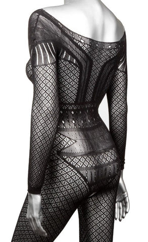 California Exotics Scandal Full Length Lace Body Suit Crotchless Lingerie - Hosiery