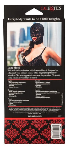 California Exotics Scandal Lace Hood Sensory Deprivation Mask - Bondage Hoods