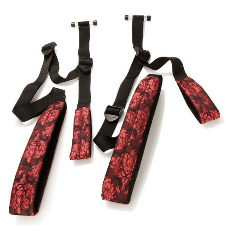 California Exotics Scandal Over The Door Swing Red Black Brocade Design - - Sex Swings And Slings