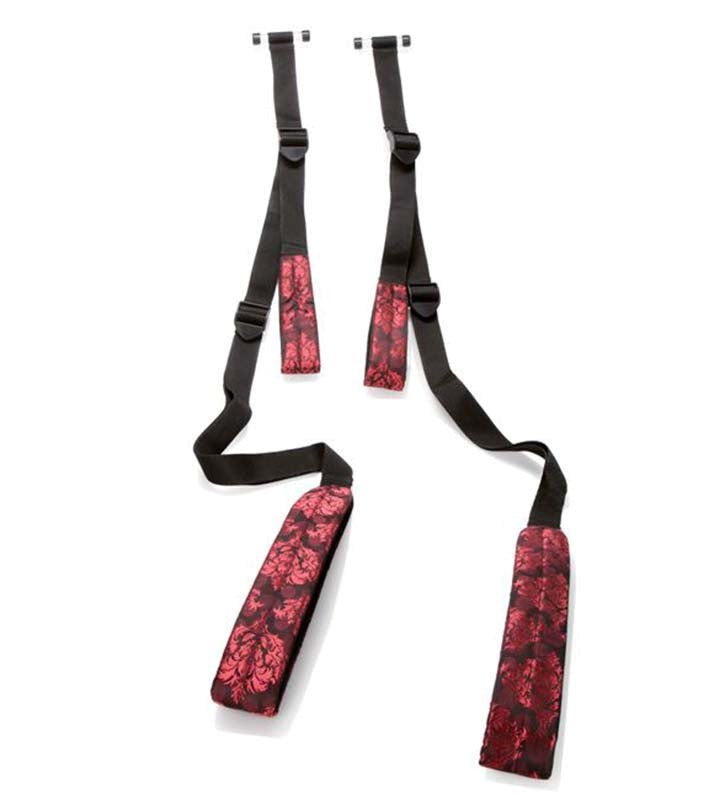 California Exotics Scandal Over The Door Swing Red Black Brocade Design - - Sex Swings And Slings