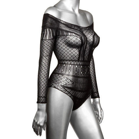 California Exotics Scandal Plus Size Off the Shoulder Body Suit Mesh Lace - Hosiery