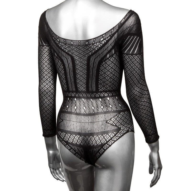 California Exotics Scandal Plus Size Off the Shoulder Body Suit Mesh Lace - Hosiery