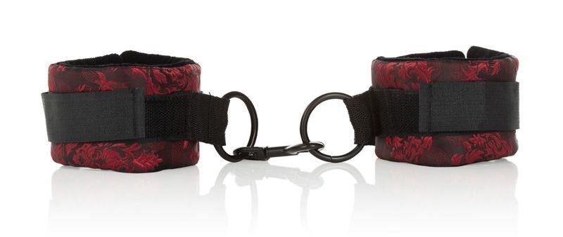 California Exotics Scandal Universal Cuffs Red Black Brocade Restraints - Cuffs and Restraints