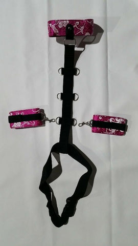 Adam & Eve Sextoys Scarlet Couture Behind the Back Bondage Set Adjustable - Bondage Kits