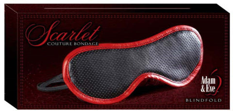 Adam & Eve Scarlet Couture Blindfold Premium Vegan Leather Design - Masks And Blindfolds