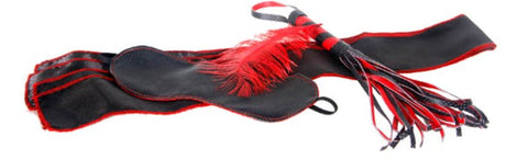 Adam & Eve Sextoys Scarlet Couture Bondage Kit with Restraints and Flogger - Bondage Kits