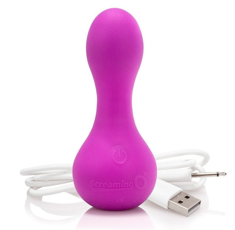 Screaming O Affordable mooVe Purple Flexible Rechargeable Vibrator - - Personal Massagers