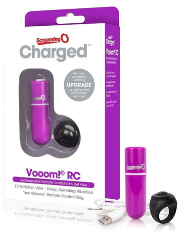 Screaming O Charged Vooom! RC Purple Remote Control Bullet Vibrator - Personal Massagers