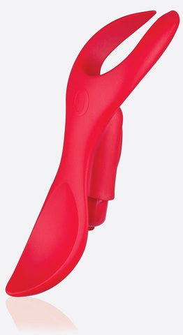 Screaming O Spork Multi Function Vibrator with Three Stimulation - Clit Ticklers and Pulsators