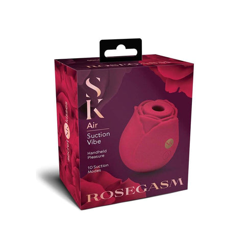 Xgen Products Secret Kisses Rosegasm Air Clitoral Suction Vibrator - Clit Ticklers and Pulsators