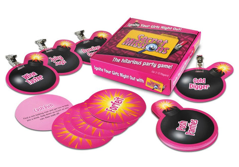 Creative Conceptions Secret Missions Girls Night Out Party Game with Badges - Sex Games, Coupons and Tricks