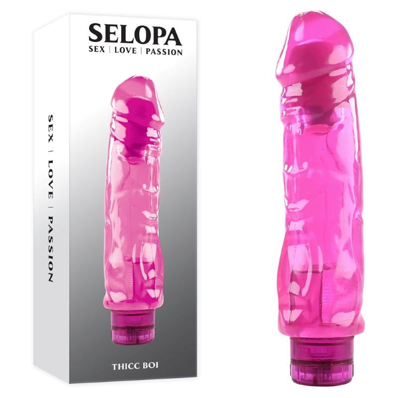 Evolved Selopa Thicc Boi Vibrating Dildo with 10 Modes - - Realistic Dildos