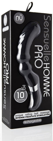 NU Sensuelle Homme Pro Rechargeable Anal Vibrator with Ball Stimulator - Prostate Toys