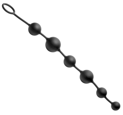 XR Brands Serpent 6 Silicone Anal Beads with Graduated Size Design - Anal Beads and Balls