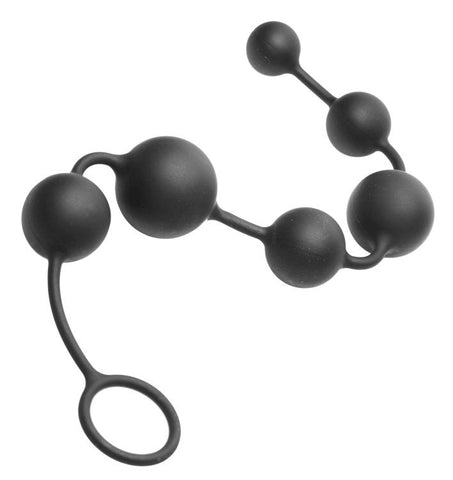 XR Brands Serpent 6 Silicone Anal Beads with Graduated Size Design - Anal Beads and Balls