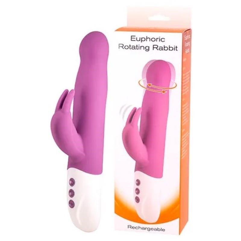 Seven Creations Euphoric Rotating Rabbit Vibrator with Dual Stimulation - - Rabbit Vibrators