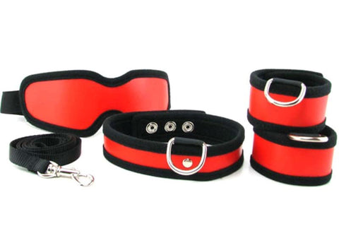 Sportsheets Sex & Mischief 5 Piece Red Restraint Kit BDSM Bondage Set - Bondage Kits