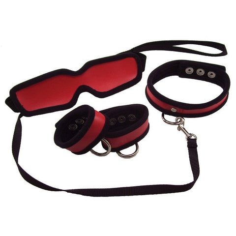 Sportsheets Sex & Mischief 5 Piece Red Restraint Kit BDSM Bondage Set - Bondage Kits