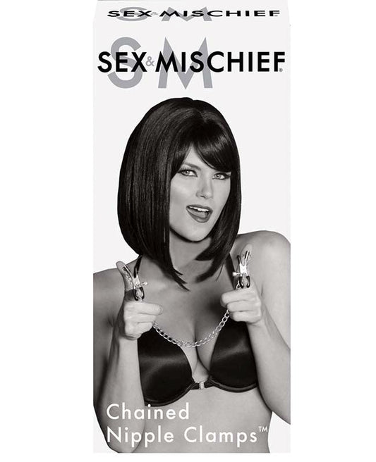 Sex & Mischief Chained Nipple Clamps Get More Naughty Fun - - Nipple and Clit Clamps
